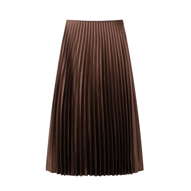 Blomia – SatinFlow™ Pleated Midi Skirt