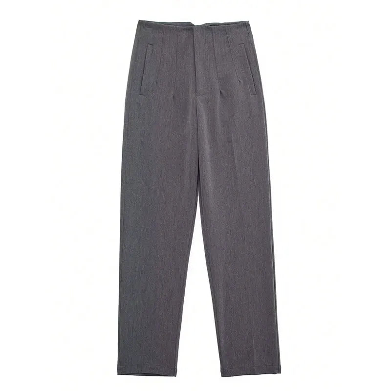 Blomia High-Waist Slim Trousers