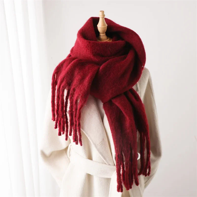 Blomia Oversized Winter Scarf with Tassels