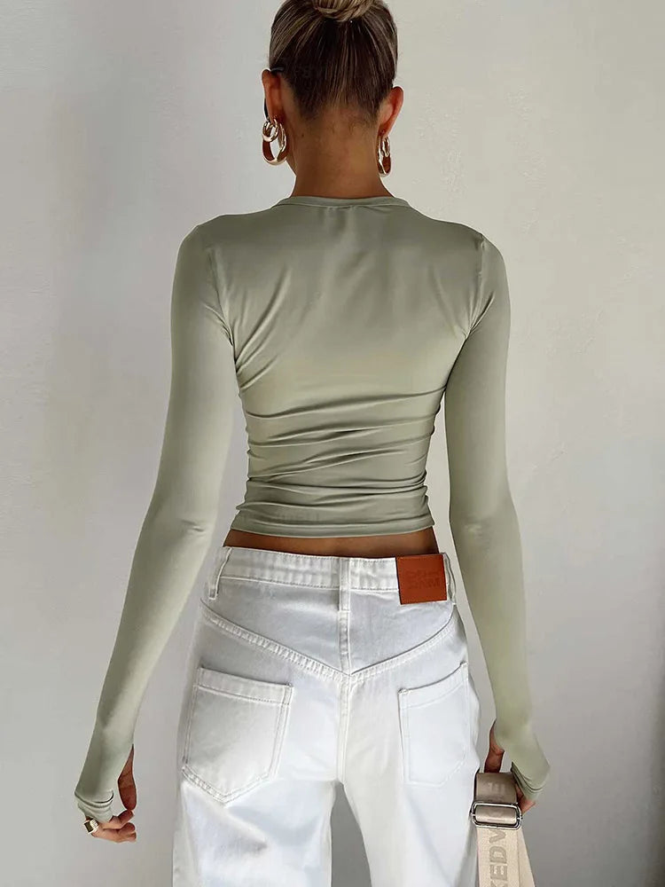 Blomia – SleekForm™ Thumbhole Long-Sleeve Crop Top