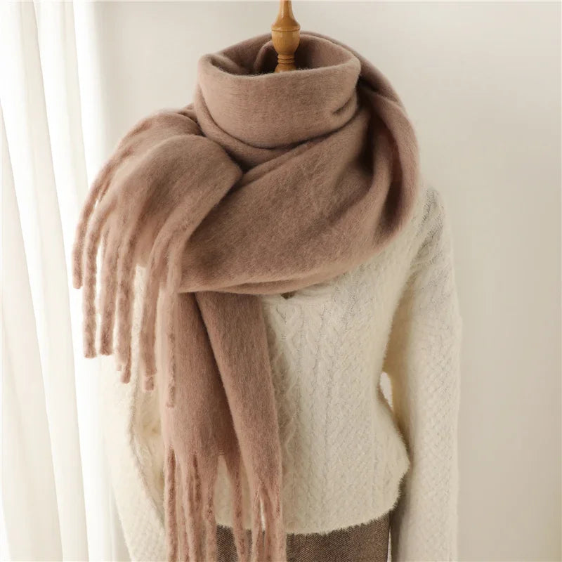 Blomia Oversized Winter Scarf with Tassels