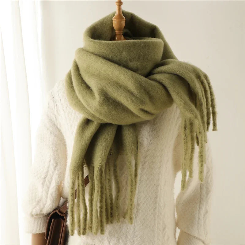 Blomia Oversized Winter Scarf with Tassels