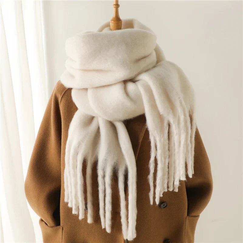 Blomia Oversized Winter Scarf with Tassels