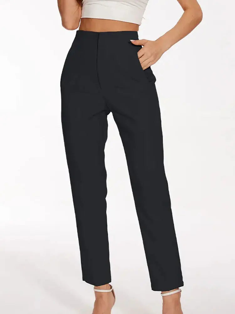 Blomia High-Waist Slim Trousers