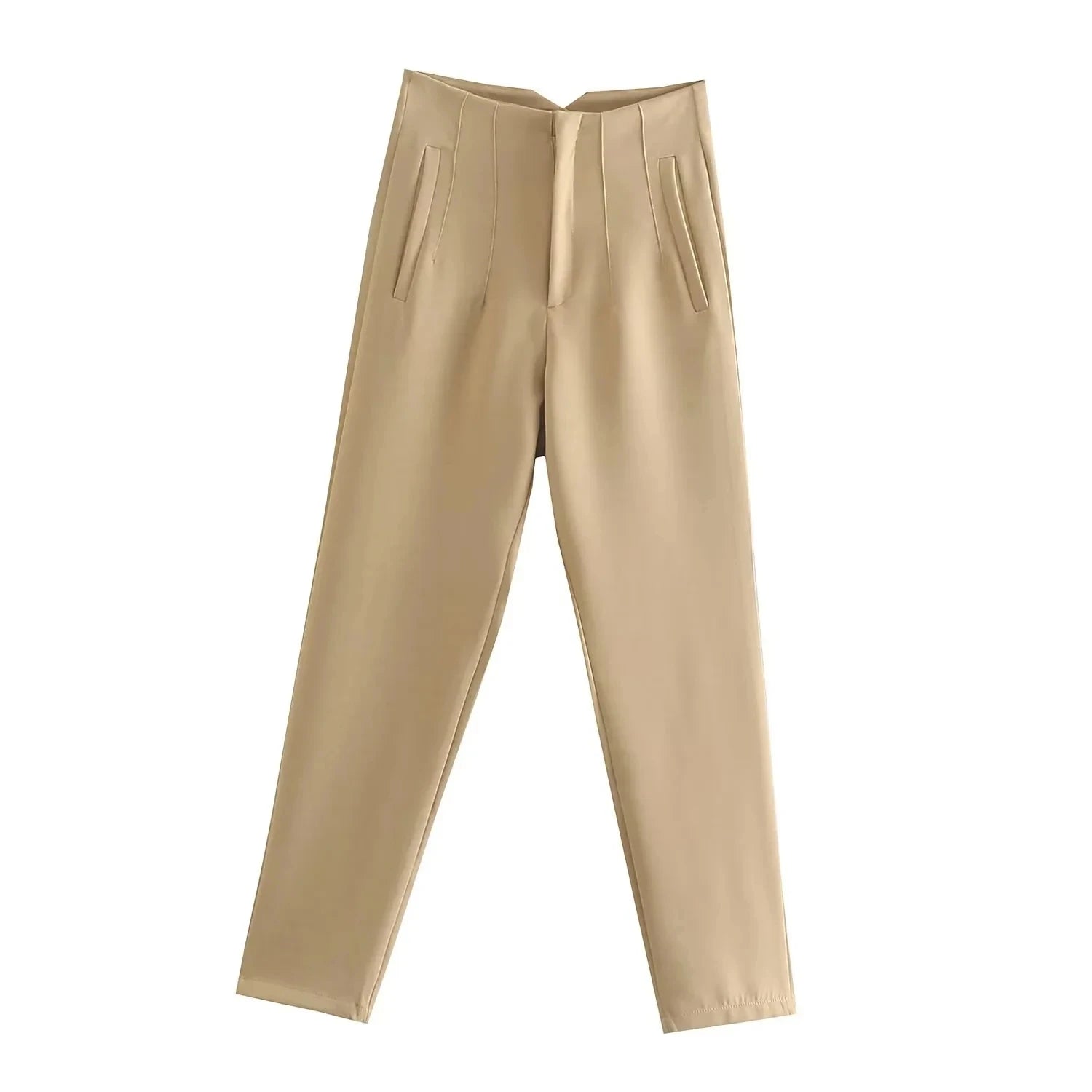 Blomia High-Waist Slim Trousers