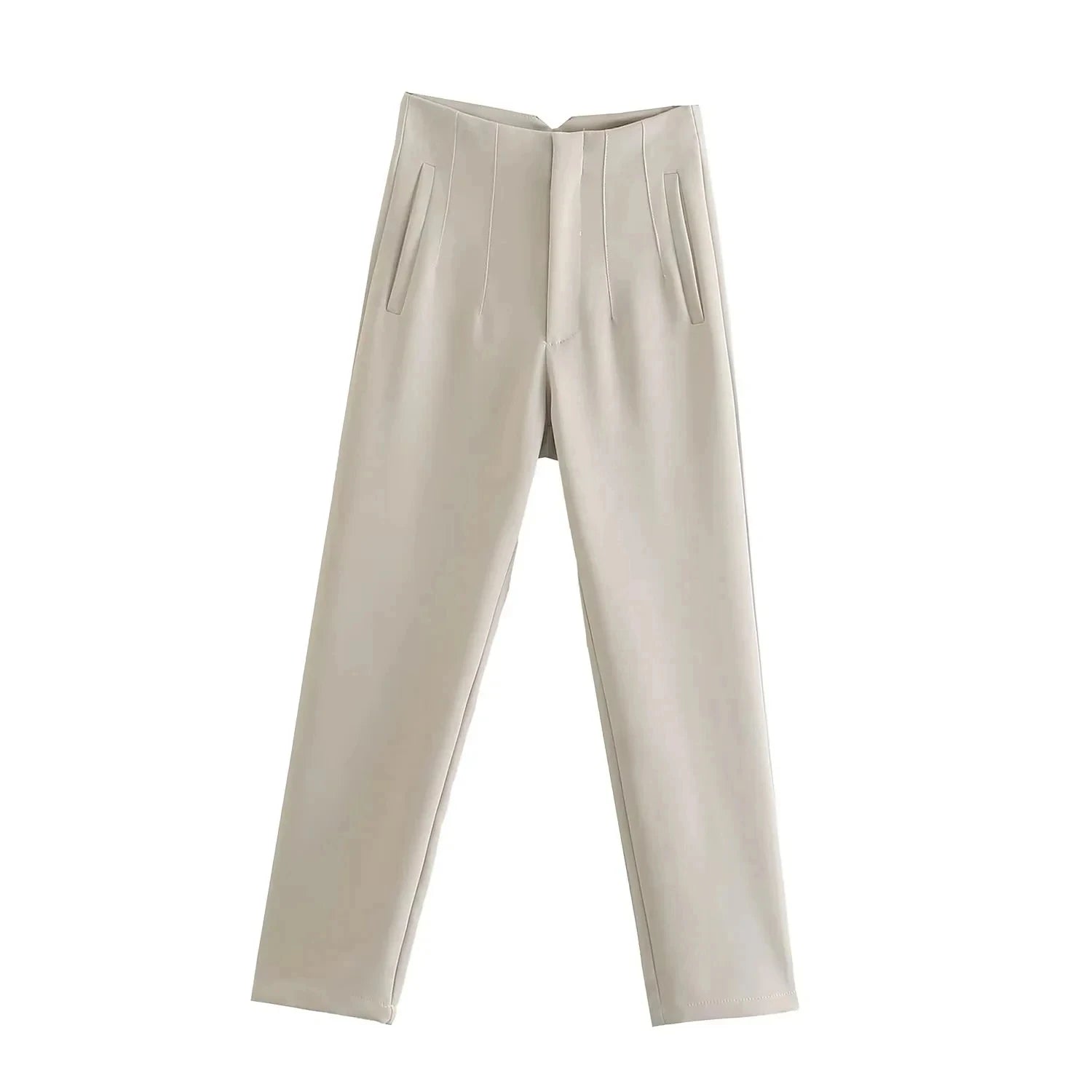 Blomia High-Waist Slim Trousers