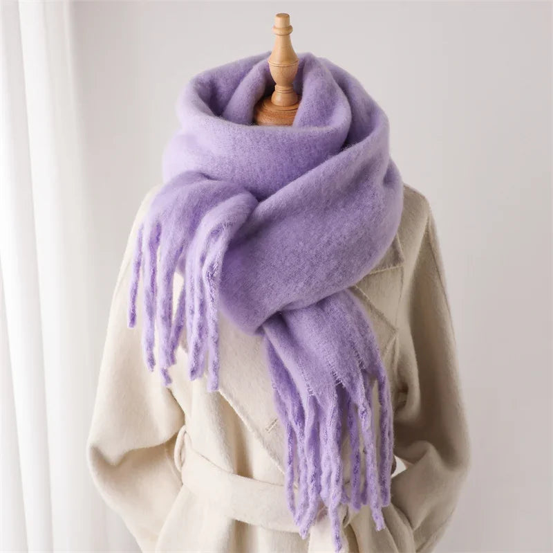 Blomia Oversized Winter Scarf with Tassels