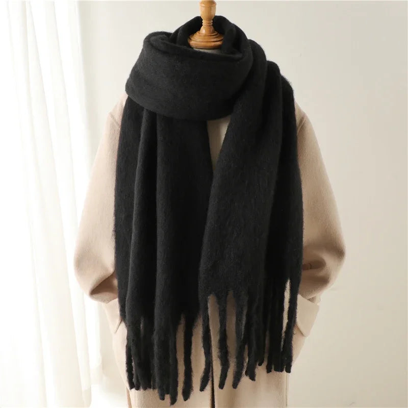 Blomia Oversized Winter Scarf with Tassels