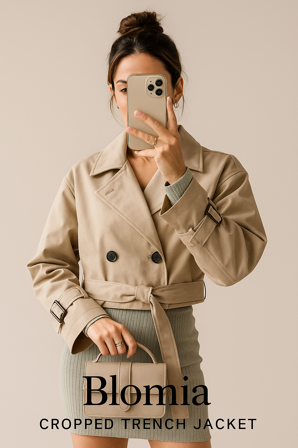Blomia – Cropped Trench Jacket
