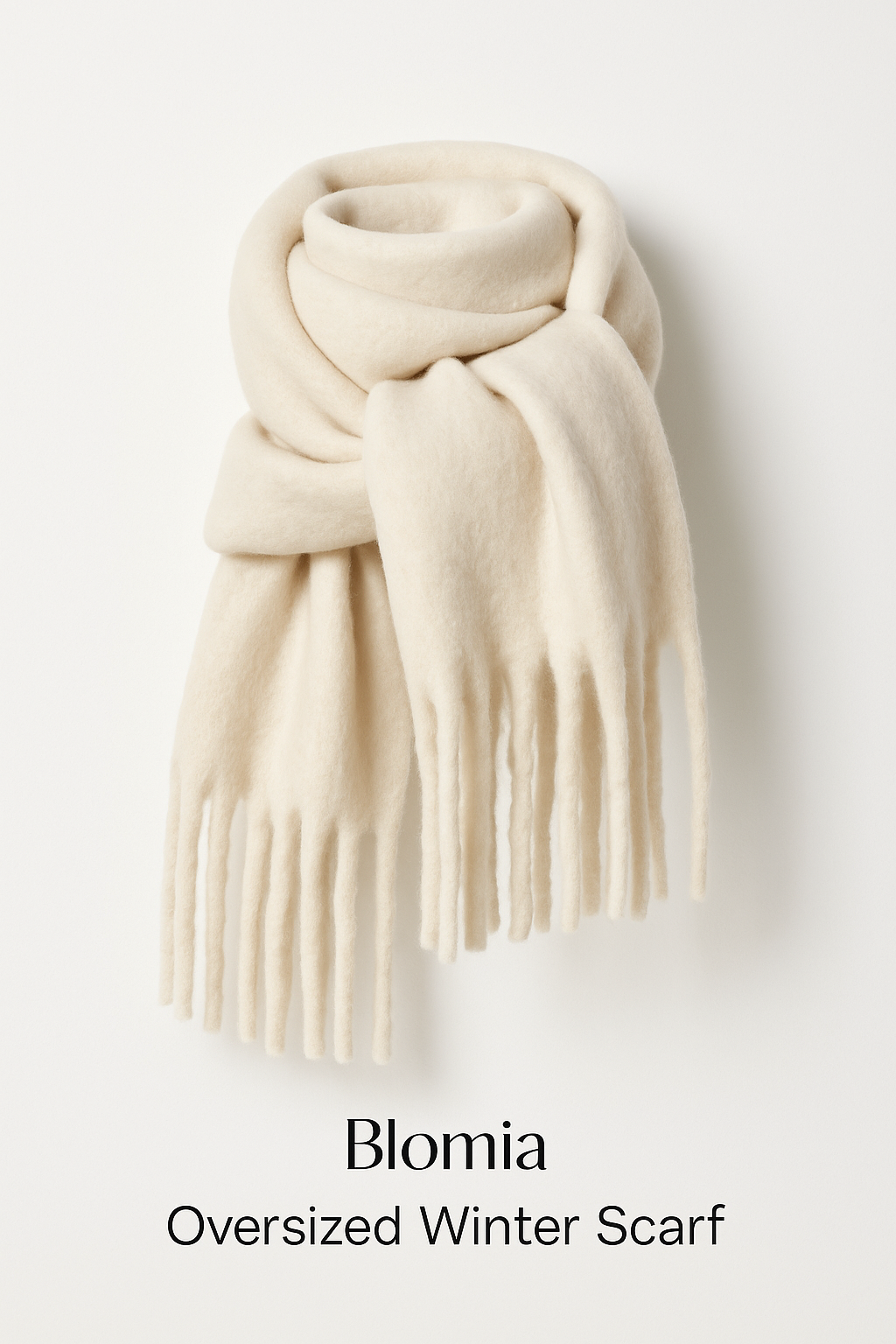 Blomia Oversized Winter Scarf with Tassels