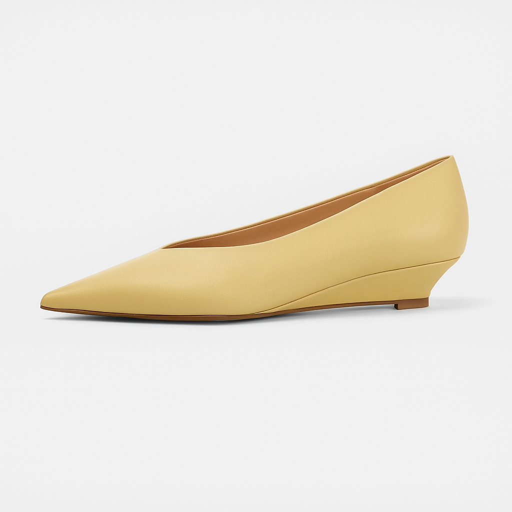 Blomia Leather Pointed Wedge Flats