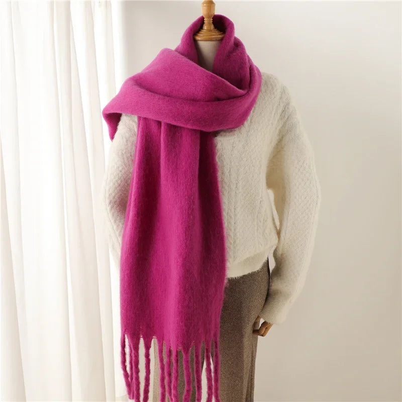 Blomia Oversized Winter Scarf with Tassels