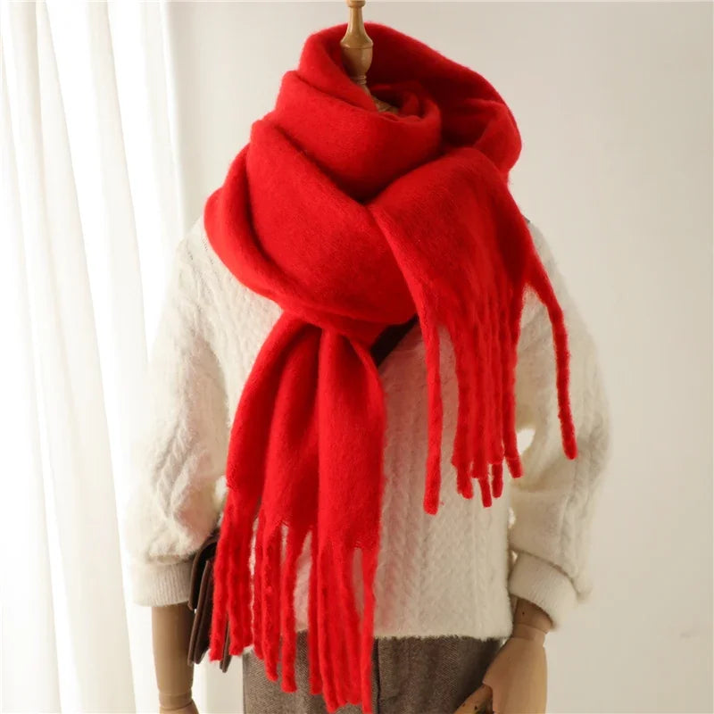 Blomia Oversized Winter Scarf with Tassels