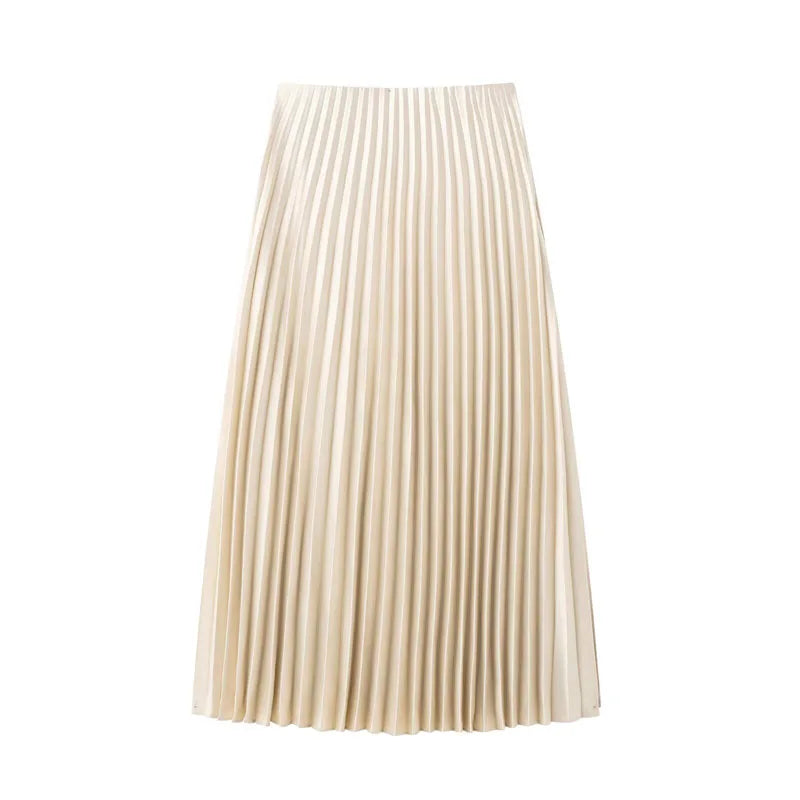 Blomia – SatinFlow™ Pleated Midi Skirt