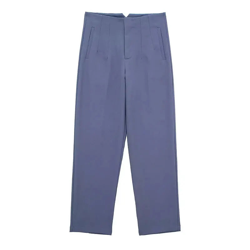 Blomia High-Waist Slim Trousers