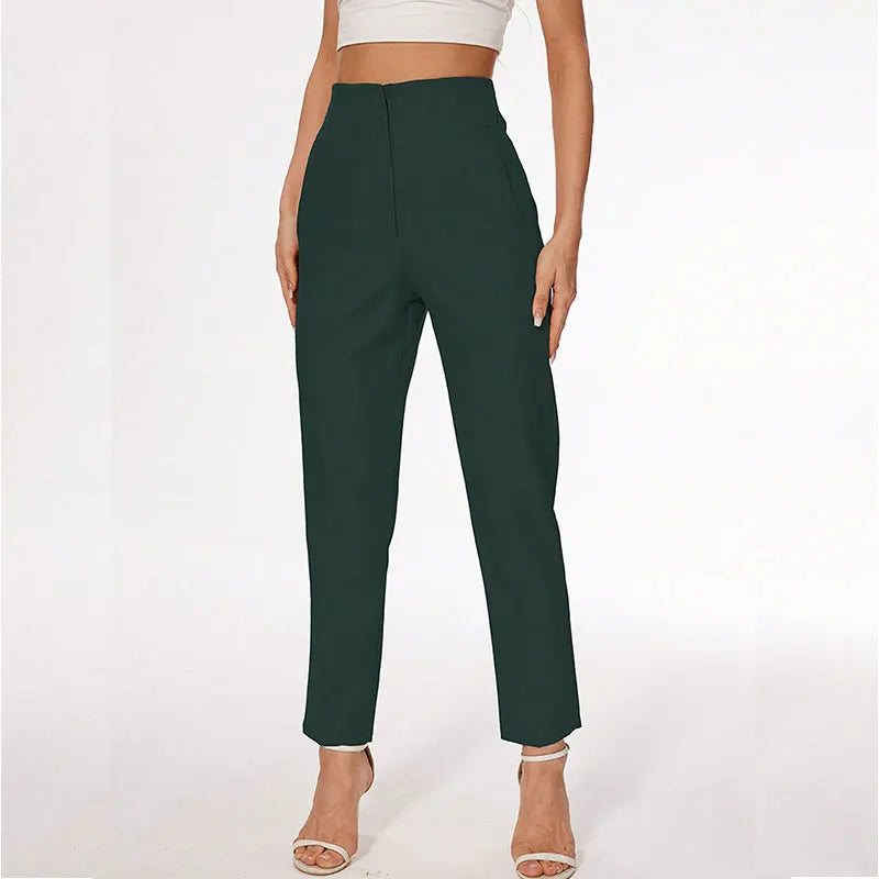 Blomia High-Waist Slim Trousers