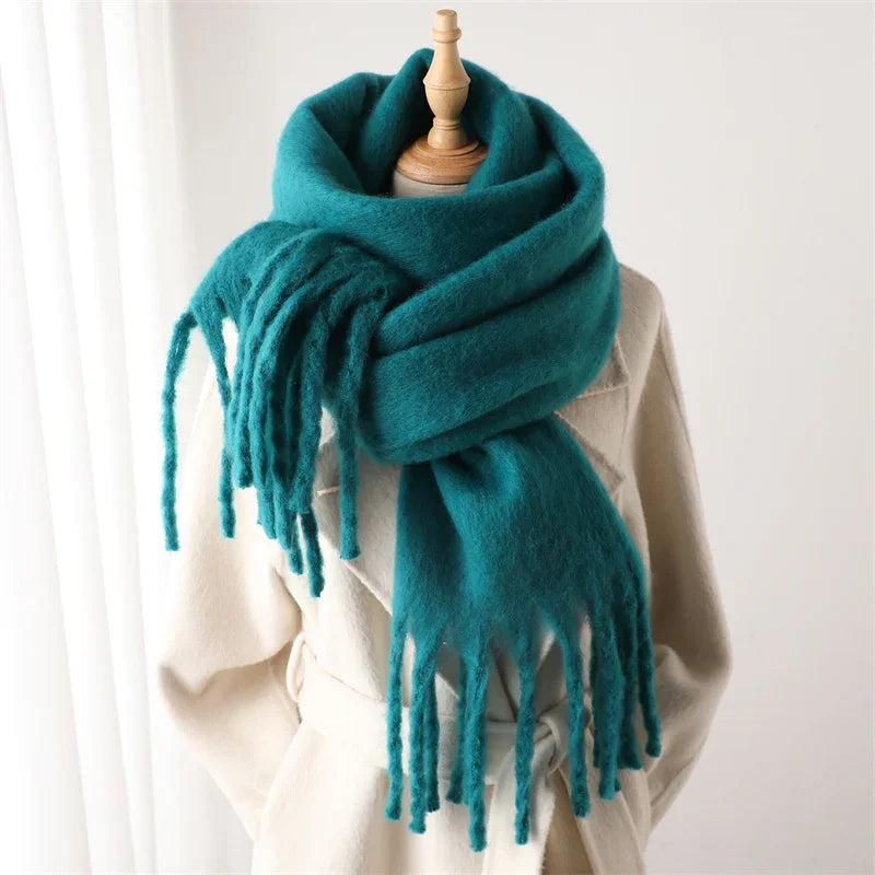Blomia Oversized Winter Scarf with Tassels