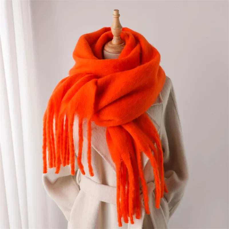 Blomia Oversized Winter Scarf with Tassels