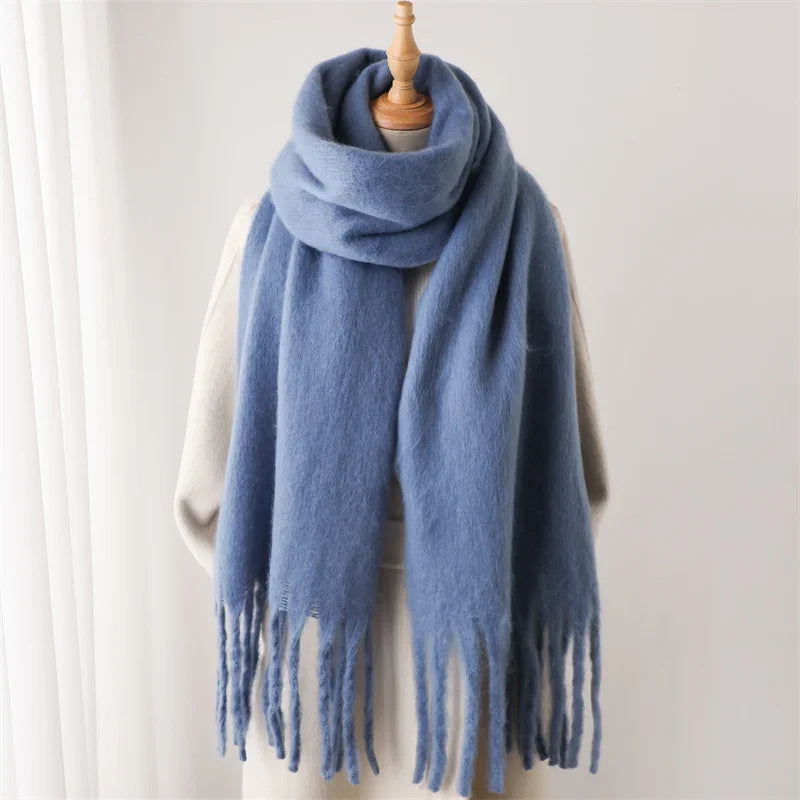 Blomia Oversized Winter Scarf with Tassels