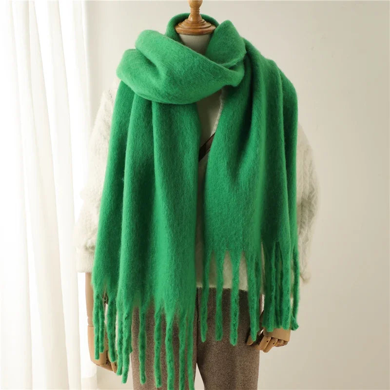 Blomia Oversized Winter Scarf with Tassels