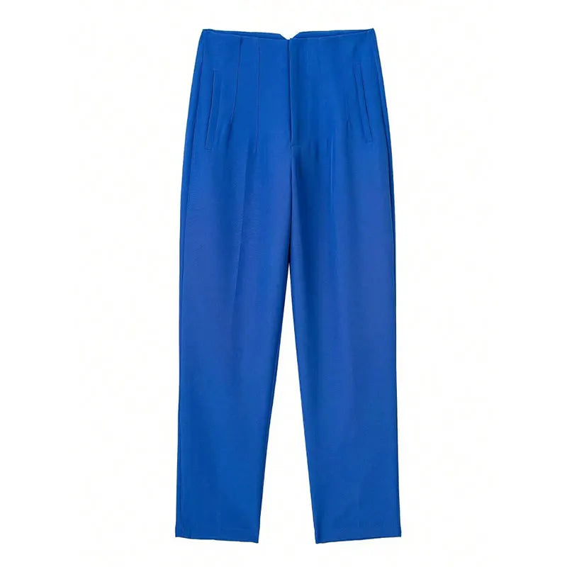 Blomia High-Waist Slim Trousers
