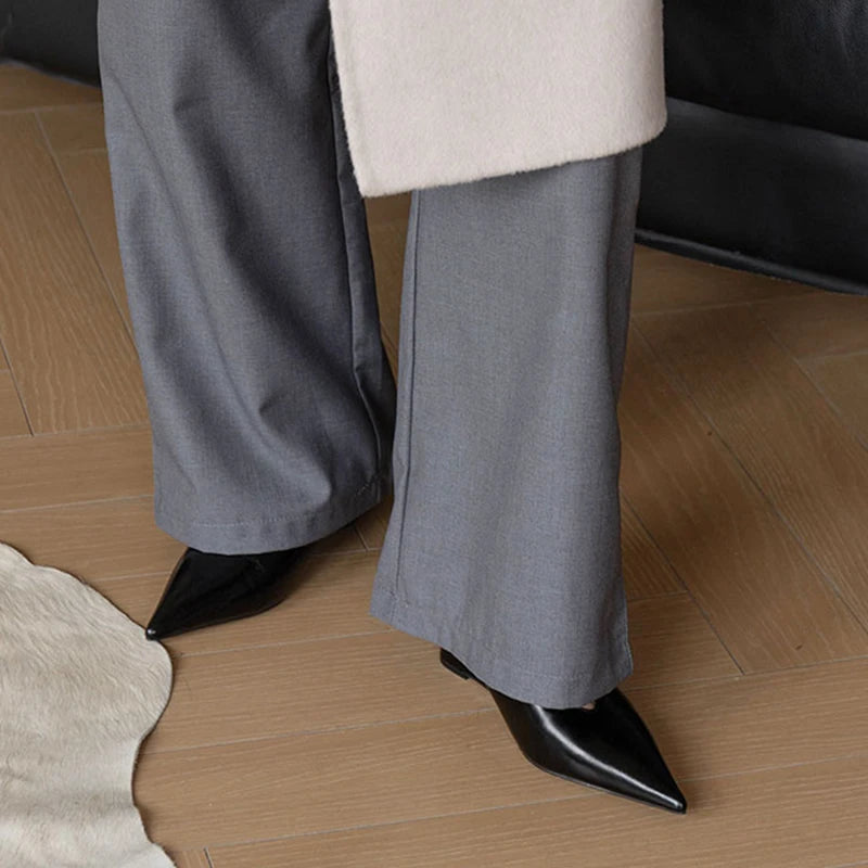 Blomia Leather Pointed Wedge Flats