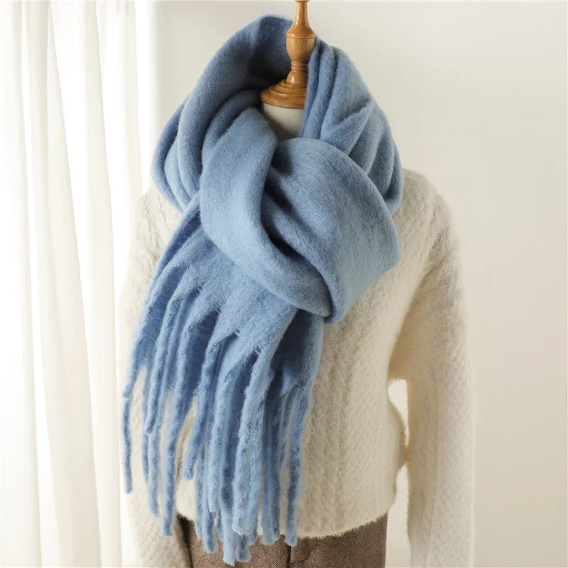 Blomia Oversized Winter Scarf with Tassels