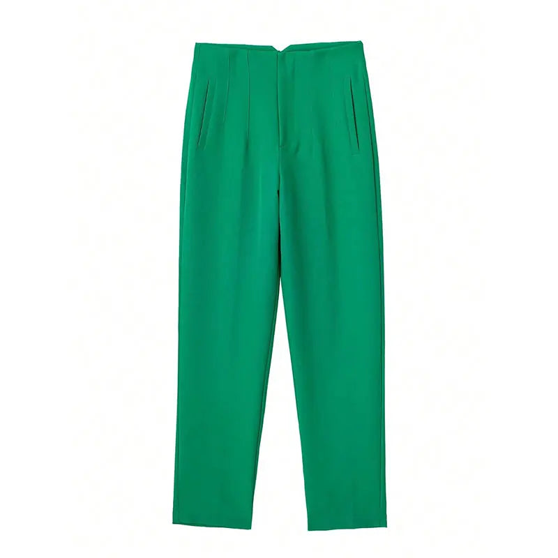 Blomia High-Waist Slim Trousers